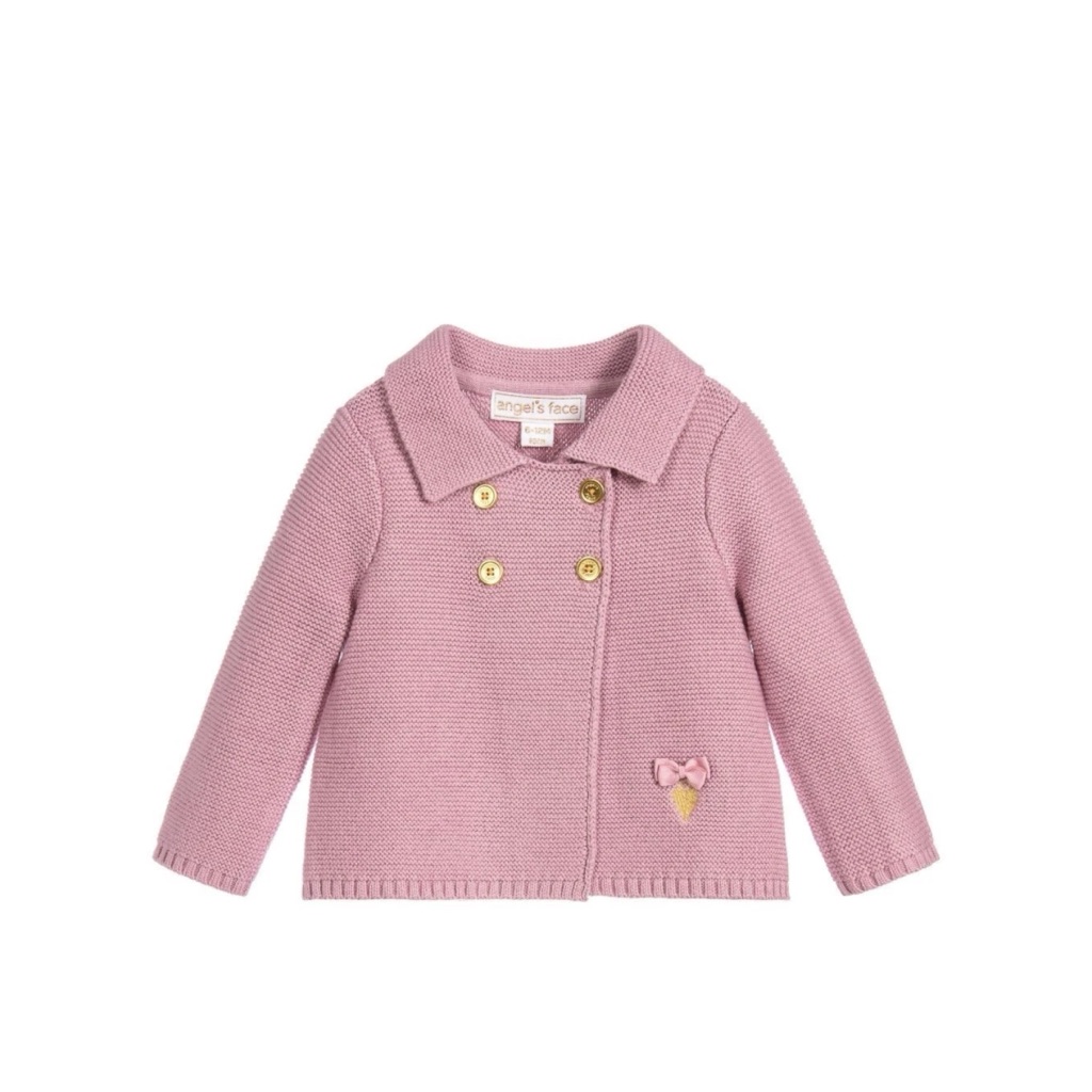 Angel's Face Baby Girls Pink & Gold Button Down Cardigan Size 0-6 Months